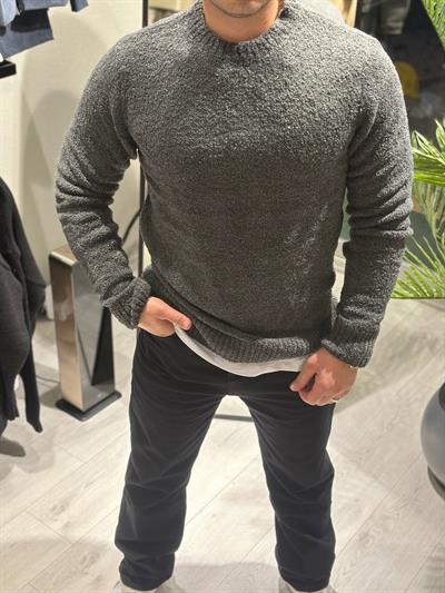 BİSİKLET YAKA KAZAK ANTRASİT