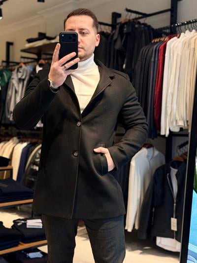 Hakim Yaka Kaşe Siyah