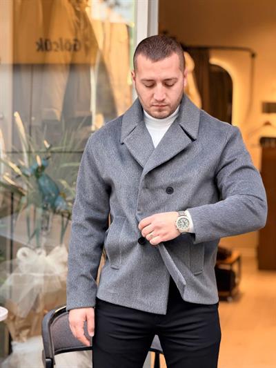 Kaşe Mont Yumuşak Doku Antrasit