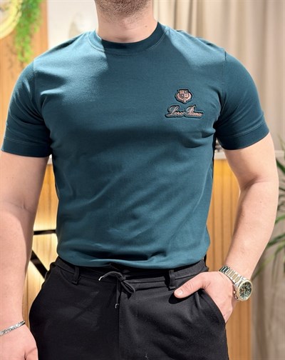 L.P Kısa Kol Tshirt Petrol Yeşil