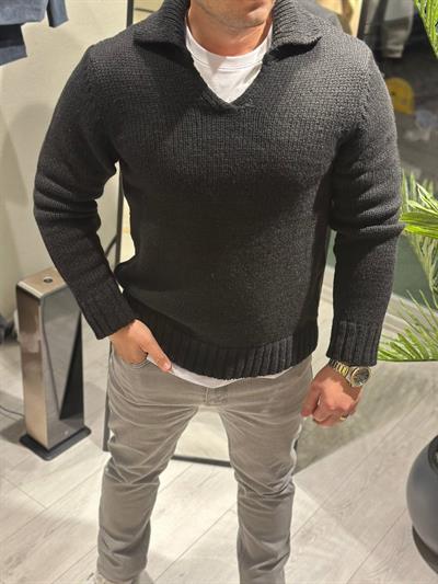 POLO YAKA KAZAK SİYAH