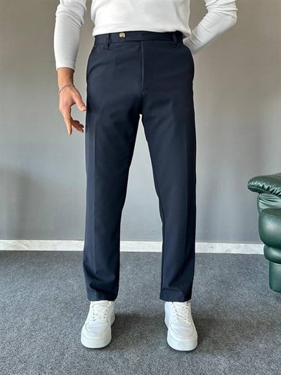 Regular Kalıp Kumaş Pantolon Lacivert