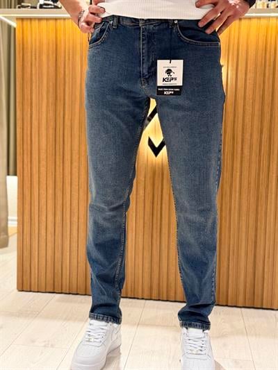 Regular Yıkamalı Mavi Jean