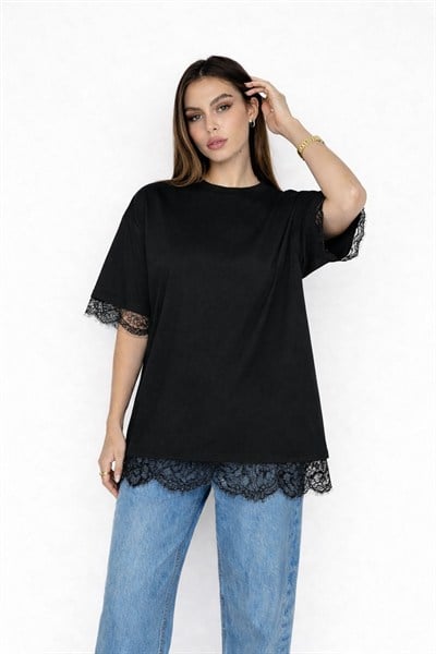 KIVA - Dantel Detaylı T-Shirt