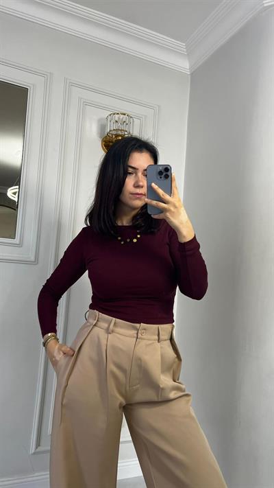 3 Düğmeli Pantolon Dabıl Kumaş Bej