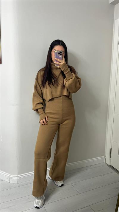 Parmak Geçmeli Alt üst Triko Takım Taba