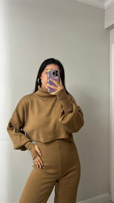 Parmak Geçmeli Alt üst Triko Takım Taba