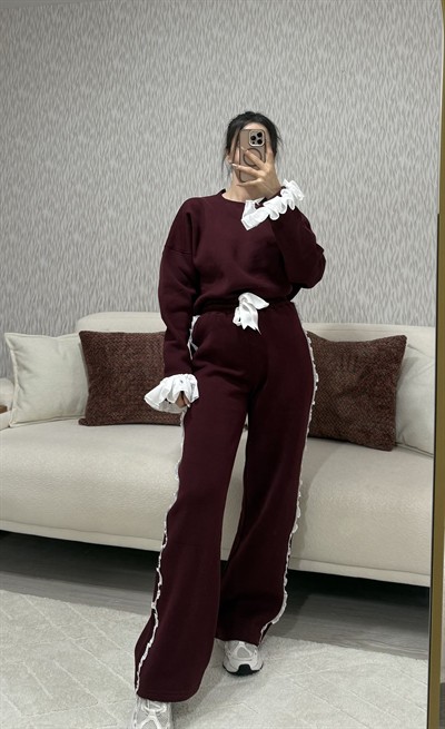 Bordo Şardonlu Tasarım Takım