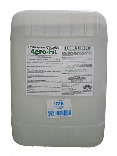  Agro-Fit Potasyum Çözeltisi 20 LİTRETessenderlo Kerley, Agro-Fit Potasyum Çözeltisi 20 LİTRE