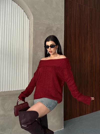 Madonna Yaka Triko Kazak Bordo