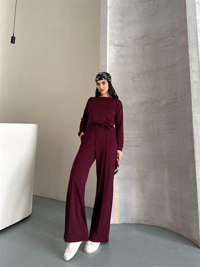 Oysh Kayık Yaka Takım Bordo