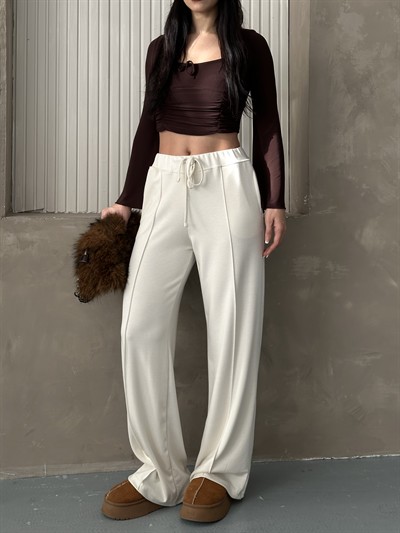 Oysho Çimalı Pantolon Krem