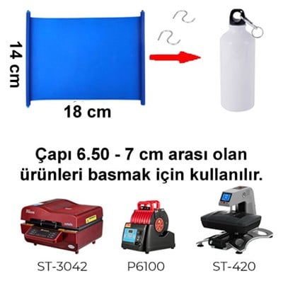 9 oz Termos ve Matara Baskı Aparatı - P6100 Uyumlu