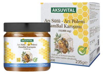 Arı Sütü Arı Poleni Ham Bal Karışımı 18.000mg 220gr