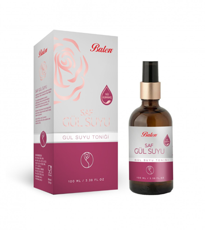 Balen Gül Suyu 100 ml. Saf Gül Suyu Pure Rose Water Gül Suyu Tonik Sprey Uçlu