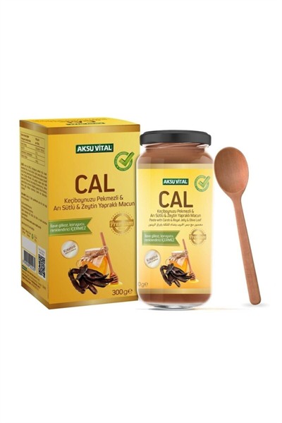 Cal Keçiboynuzu Pekmezli Arı Sütlü Zeytin Yapraklı (kilo Aldırıcı) Macun 300 Gr