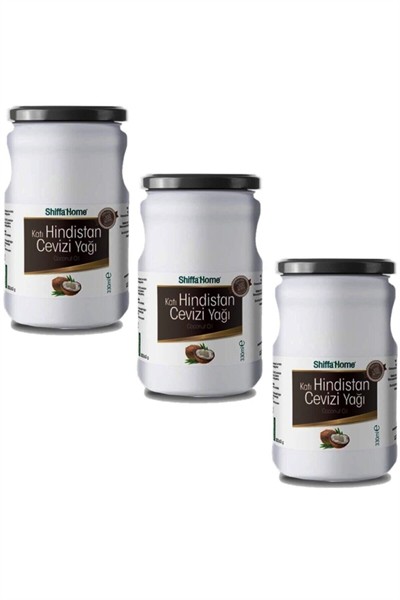 Katı Hindistan Cevizi Yağı 330 Ml X 3 Adet %100 Orjinal Sağ Salim Şifa Market