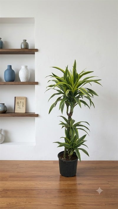 Dracaena Lemon Warneckii 100-120 cm | Özel Üç Gövdeli Ev Ofis Salon Bitkisi