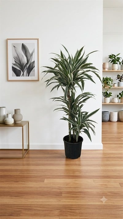 İthal Dev Boy Dracaena Warneckii 110-120 cm | 3 Köklü Salon Çiçeği