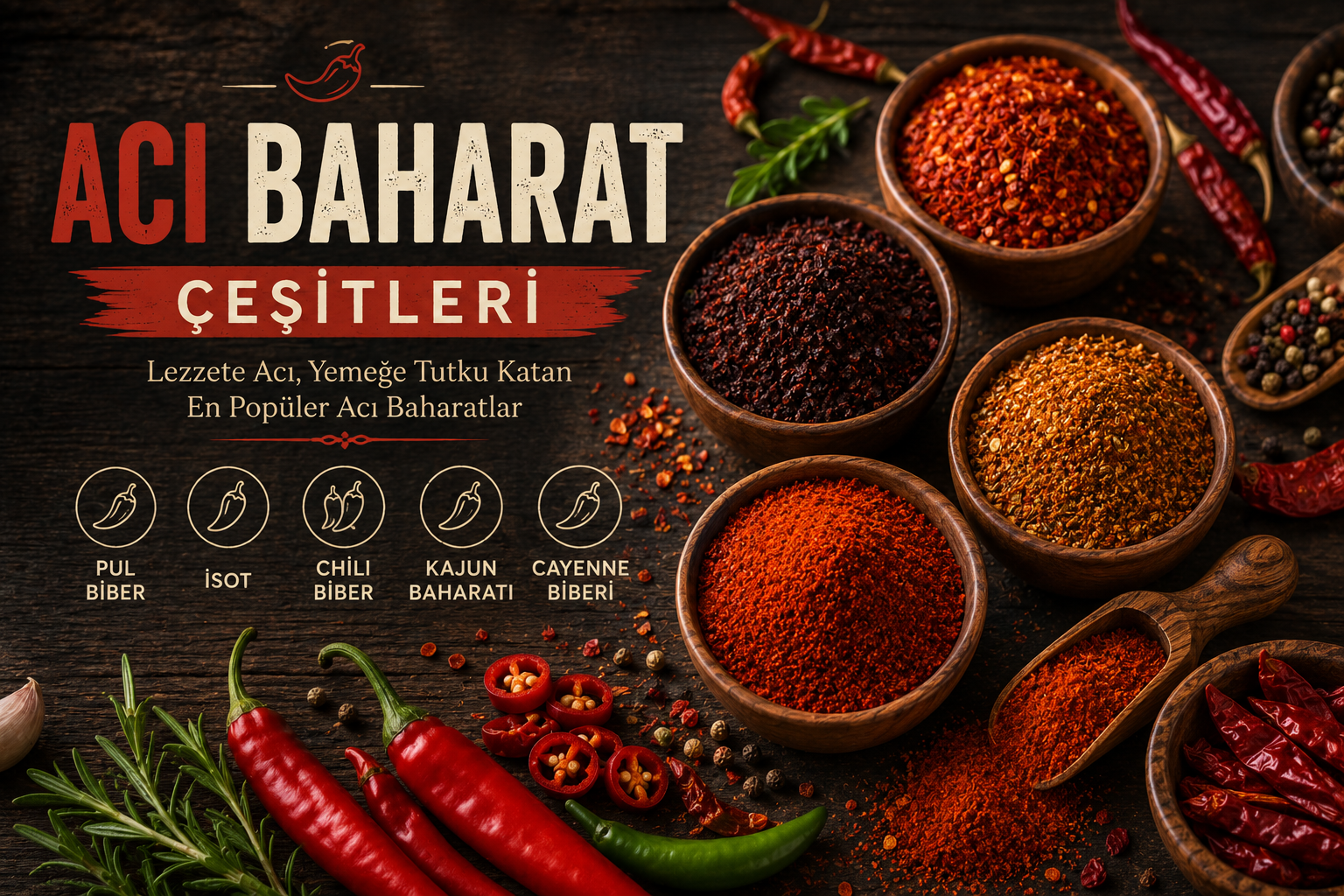 Acı Baharat Çeşitleri Nelerdir? En Popüler Acı Baharatlar Rehberi