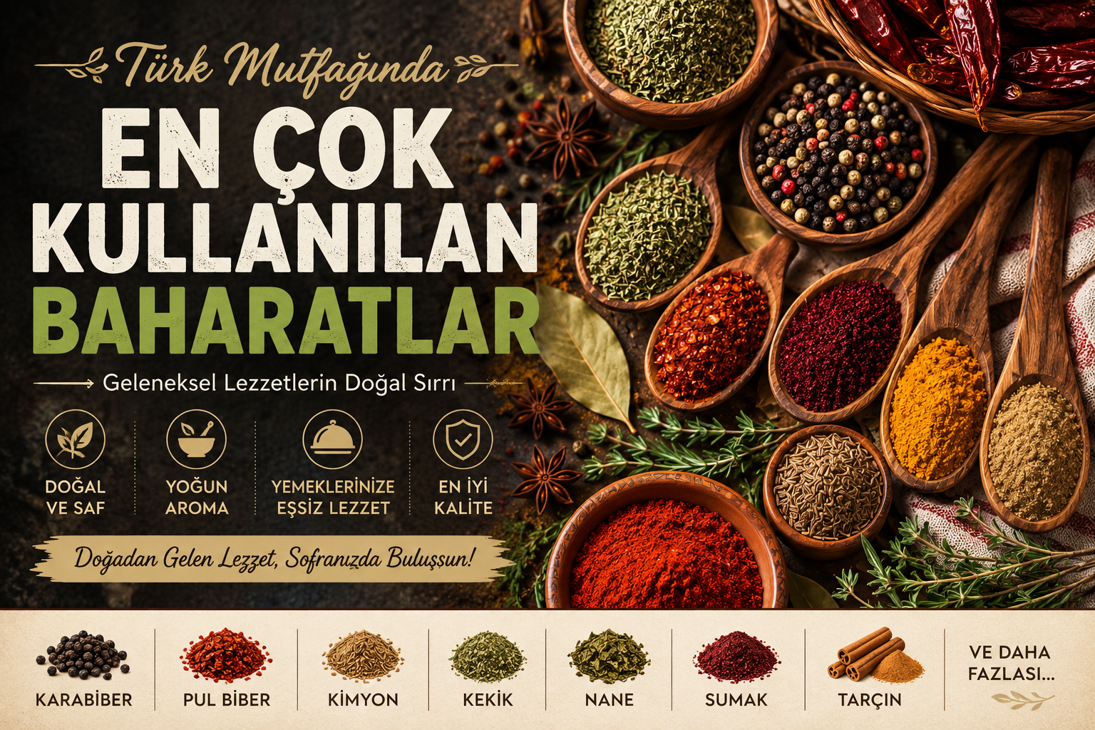 en çok kullanılan baharatlar