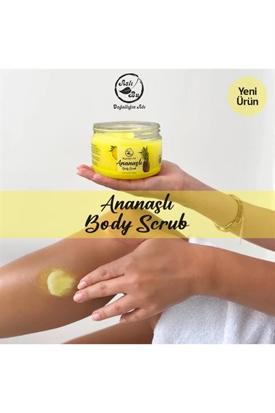 Ananas Özlü Scrub Nemlendirici Yenileyici Ananaslı El Ayak Vücut Peeling Krem