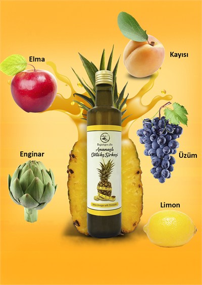 Aslı Bu Ananaslı Detoks Sirkesi %100 Doğal Fermentasyon