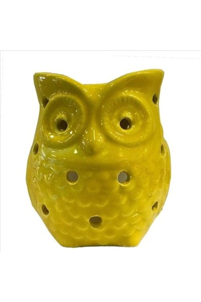 Dekoratif Çeşitli Renklerde Seramik Baykuş Buhurdanlık