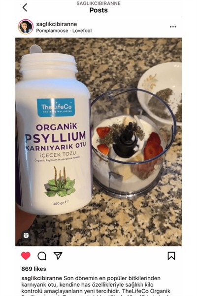 Organik Psyllium Içecek Tozu 250gr