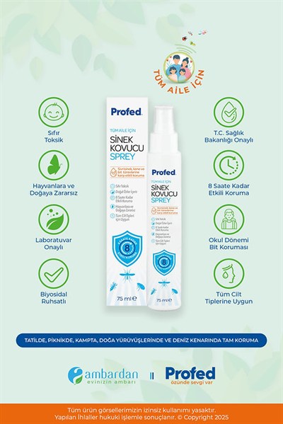 Profed Sinek, Kene, Bit ve Böcek Kovucu Sprey 75 ml
