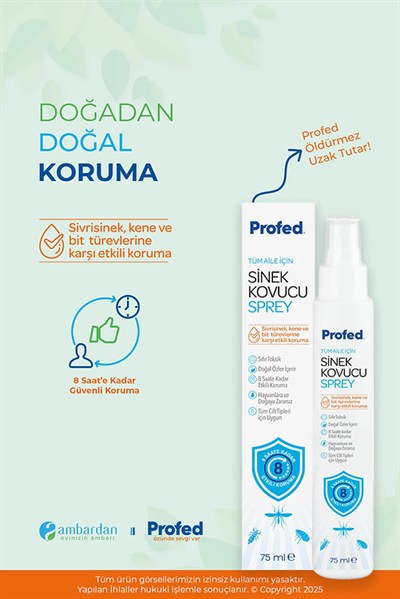 Profed Sinek, Kene, Bit ve Böcek Kovucu Sprey 75 ml