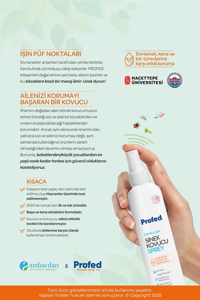 Profed Sinek, Kene, Bit ve Böcek Kovucu Sprey 75 ml