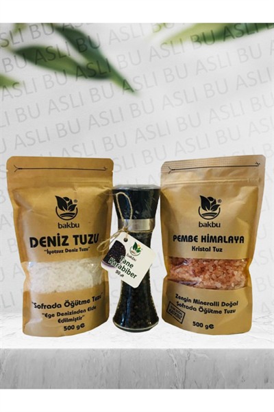 Seramik Bıçaklı Tuz Değirmeni Öğütücü Değirmen Ve Deniz Tuzu & Himalaya Tuzu
