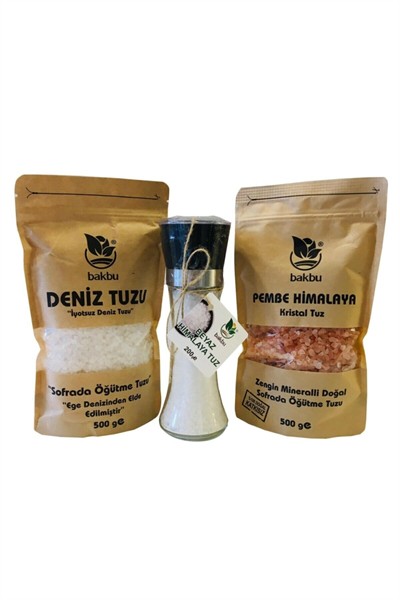 Seramik Bıçaklı Tuz Değirmeni Öğütücü Değirmen Ve Deniz Tuzu & Himalaya Tuzu