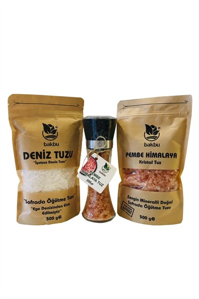 Seramik Bıçaklı Tuz Değirmeni Öğütücü Değirmen Ve Deniz Tuzu & Himalaya Tuzu