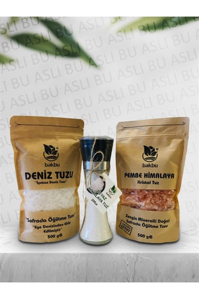 Seramik Bıçaklı Tuz Değirmeni Öğütücü Değirmen Ve Deniz Tuzu & Himalaya Tuzu