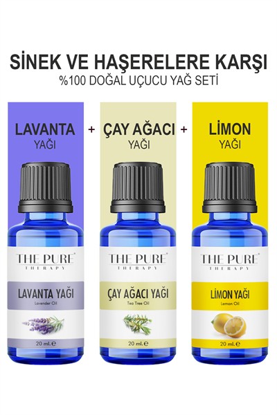 Sinek ve Haşere Kovucu Yağ Seti Kene ve Böceklere Karşı Doğal Aromaterapik Set