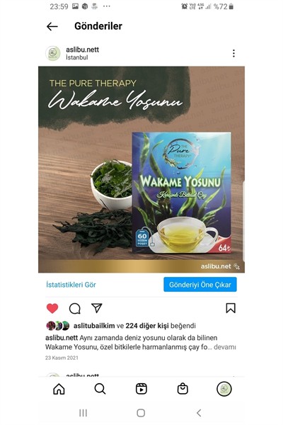 Wakame Yosunu Karışık Bitkisel Çay
