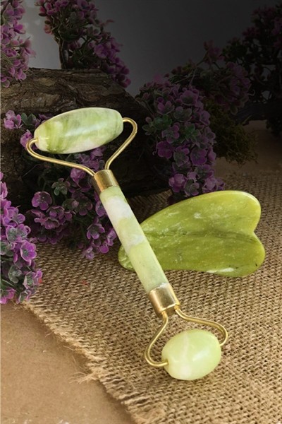 Yeşim Taşı Jade Roller & Gua Sha