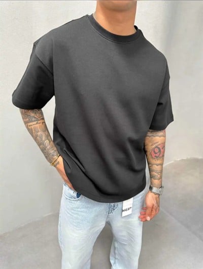 KEP's %100 Pamuk Oversize T-shirt Siyah