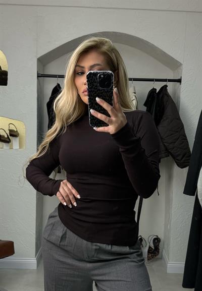 Yandan Büzgülü Kahve Bady