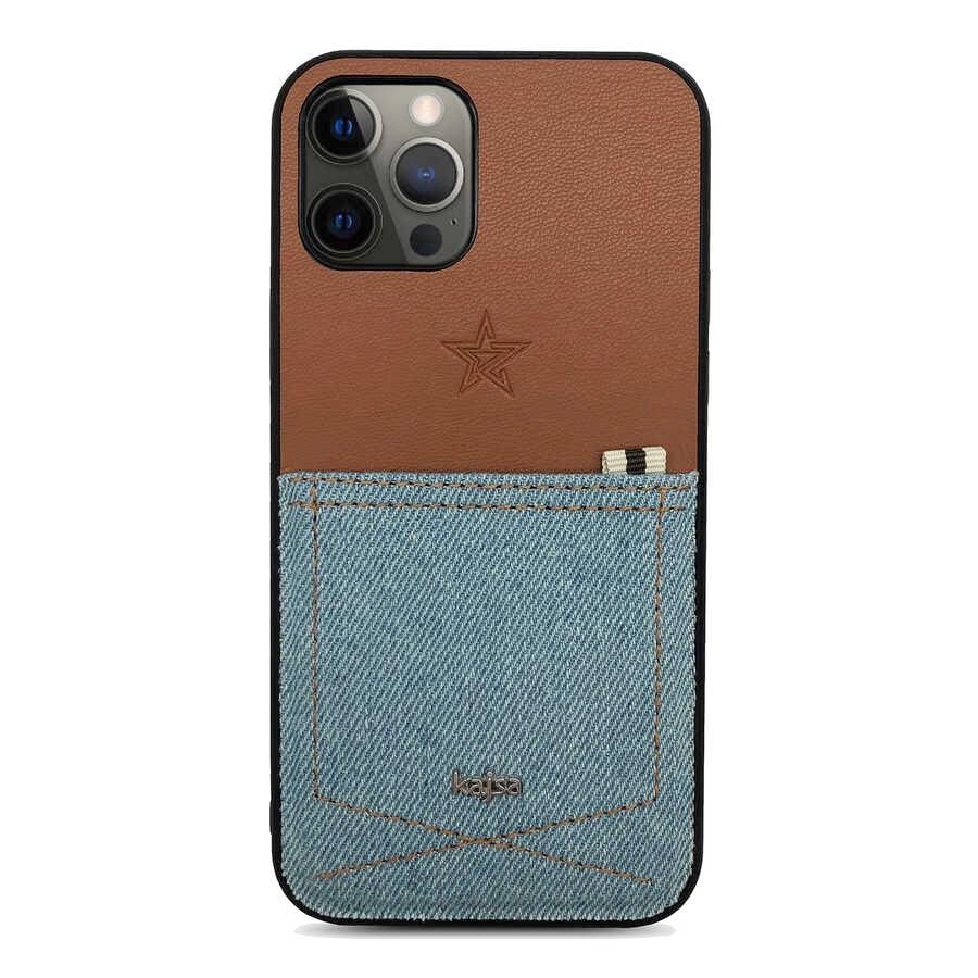 Apple iPhone 12 Pro Kılıf Kajsa Denim Kapak