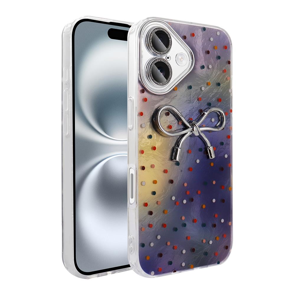 Apple iPhone 16 Plus Kılıf Kamera Korumalı Figürlü Zore Ponti Silikon Kapak