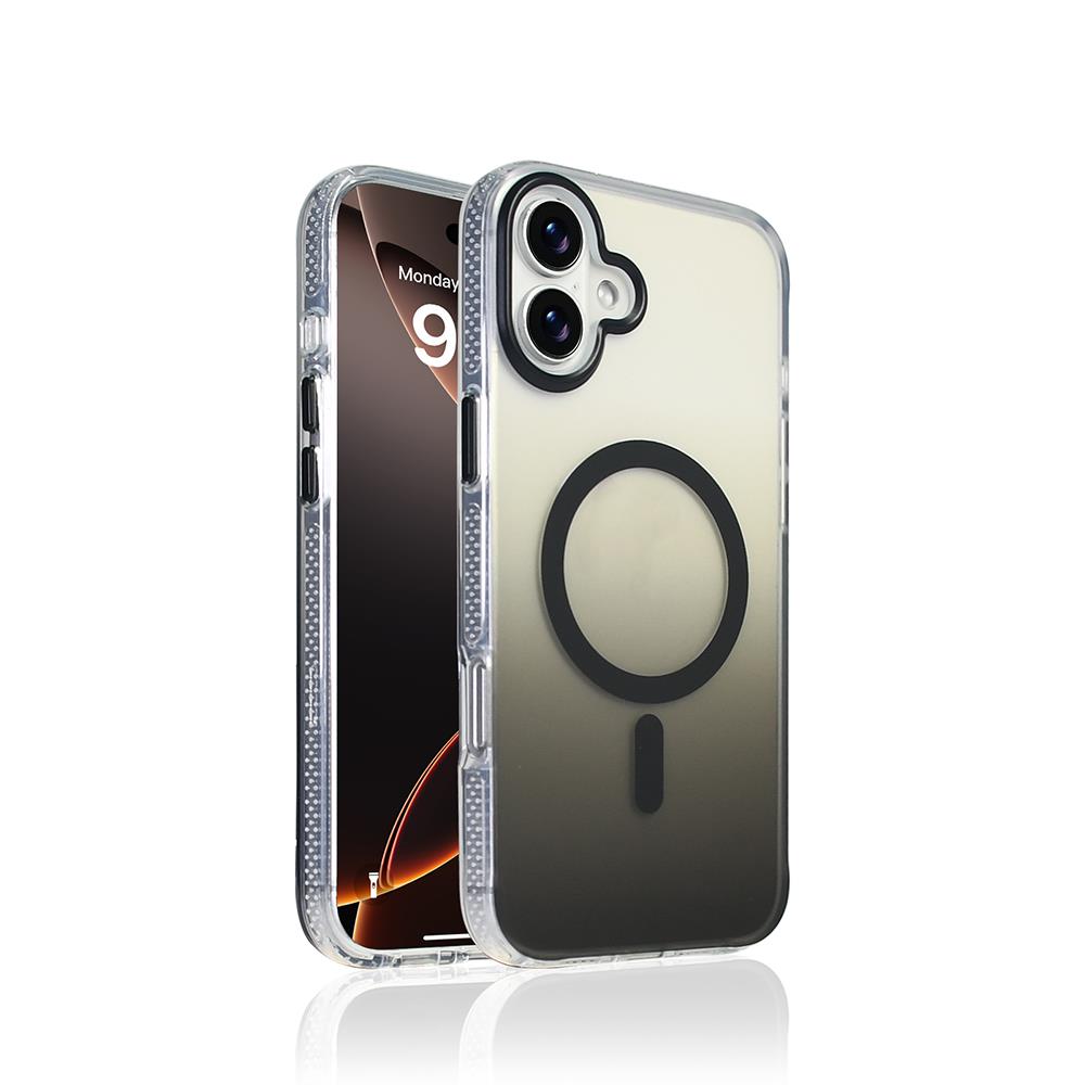 Apple iPhone 16 Plus Kılıf M-safe Şarj Özellikli Transparan Renk Geçişli Zore Toros Kapak
