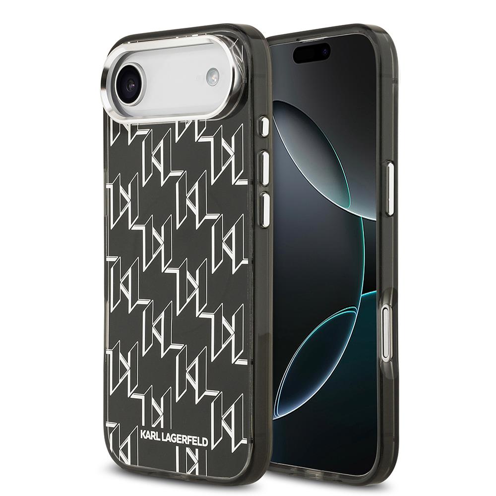 Apple iPhone 17 Air Kılıf Orjinal Lisanslı M-safe Şarj Özellikli Karl Lagerfeld IML Baskılı Monogram Dizayn Kapak