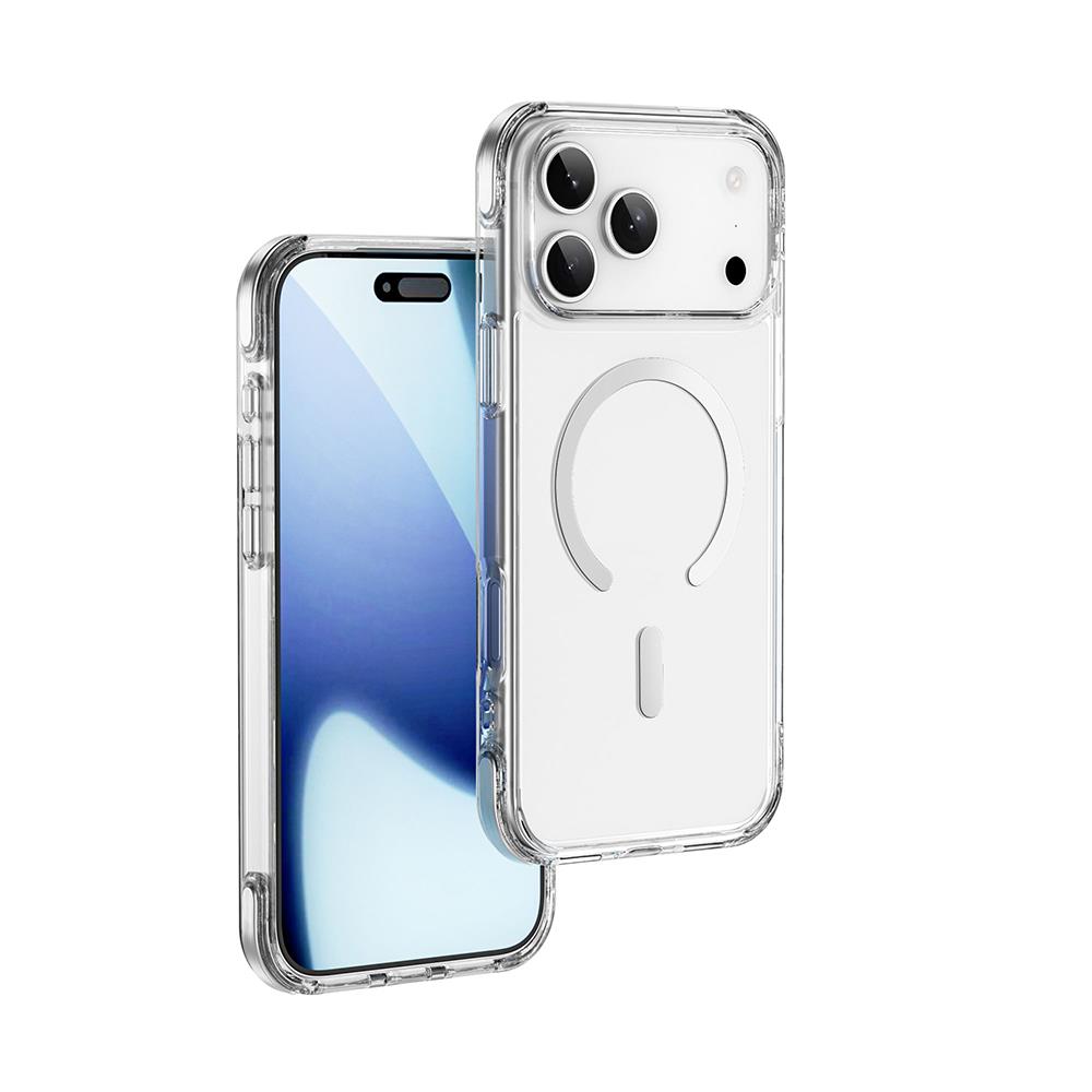 Apple iPhone 17 Pro Max Kılıf M-safe Şarj Özellikli Wiwu MCC-702 Titanyum Pro Serisi Sert PC Kapak