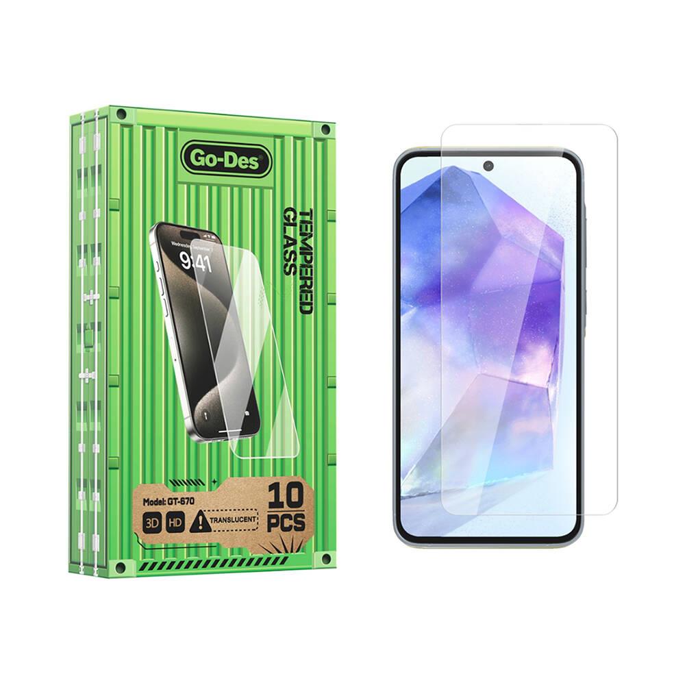 Galaxy A35 Go Des Parmak İzi Bırakmayan 9H Oleofobik Bom Glass Ekran Koruyucu 10'lu Paket
