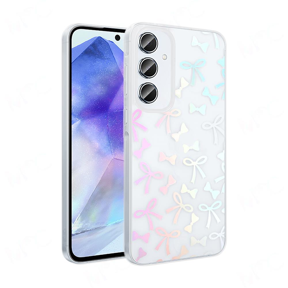 Galaxy A55 Kılıf Şeffaf Figürlü Zore Folk Sert Kapak