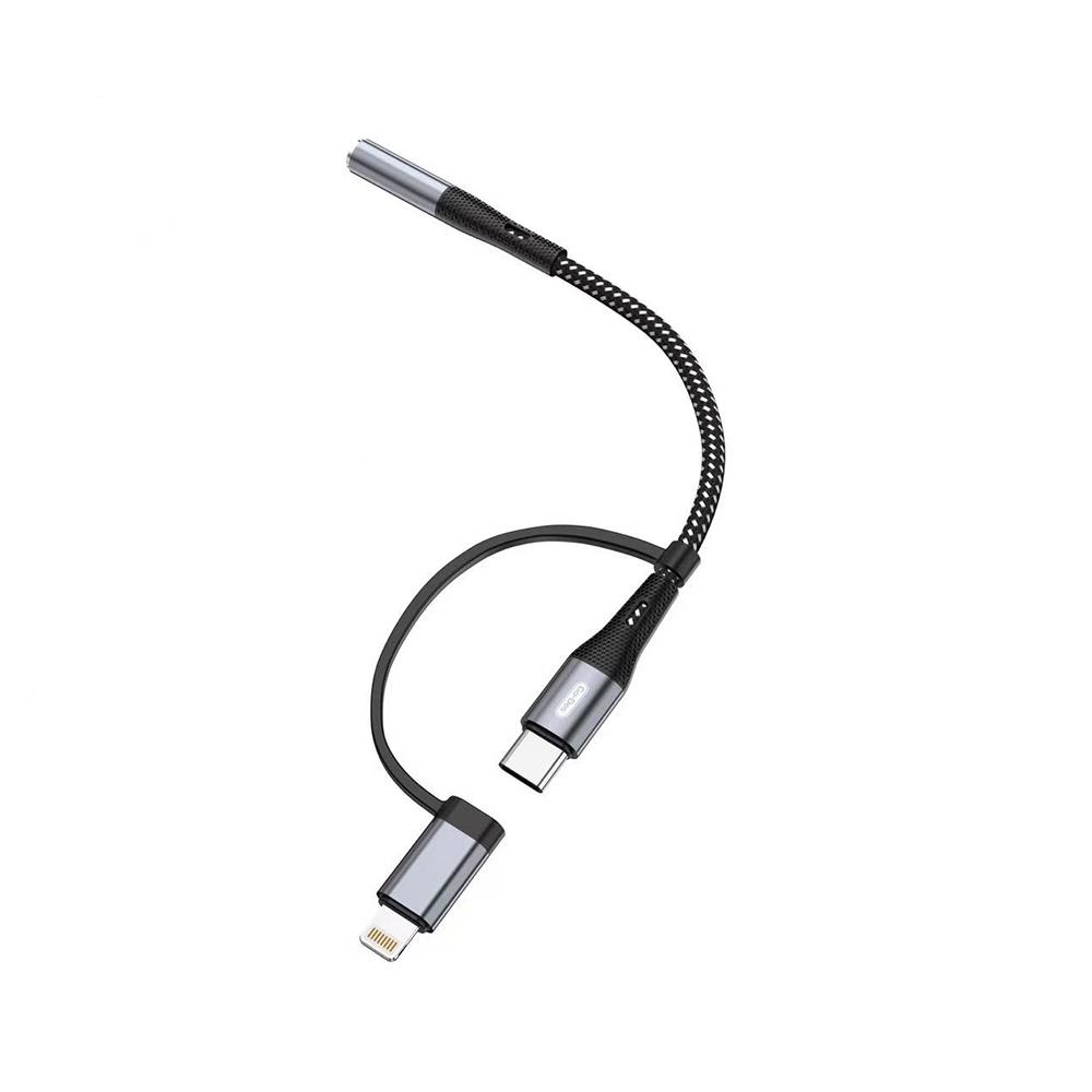Go-Des GD-UC173 3.5mm Jack Girişli Type-C ve Lightning 2in1 Ses Kablosu