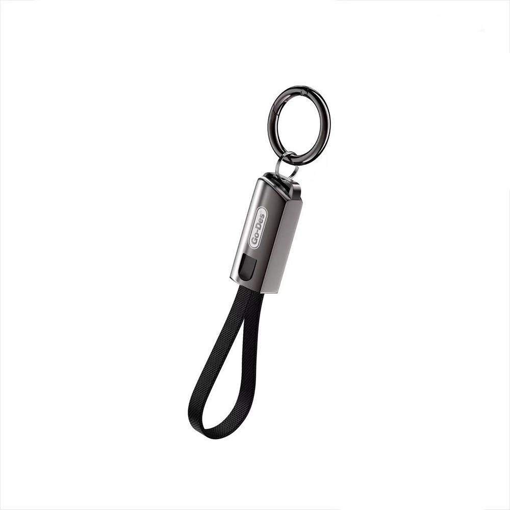Go-Des GD-UC683 Type-C to Lightning Hızlı Şarj Özellikli Anahtarlık Data ve Şarj Kablosu 27W